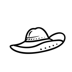 Summer Hat Handdrawn Icon