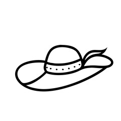 Summer Hat Handdrawn Icon