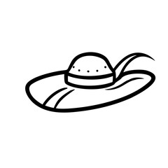 Summer Hat Handdrawn Icon