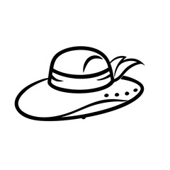 Summer Hat Handdrawn Icon