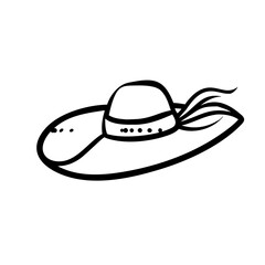 Summer Hat Handdrawn Icon
