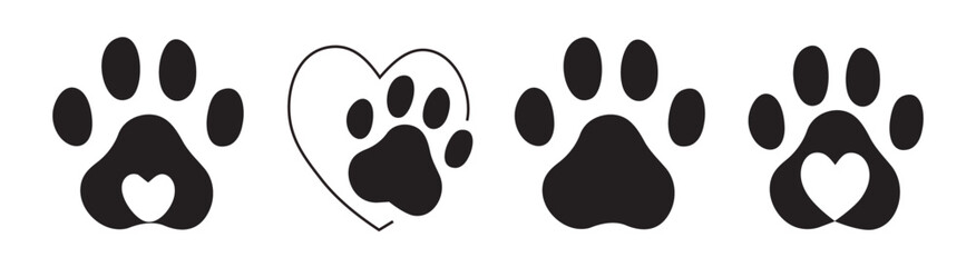 Love Paw Prints: Heart Pet Tracks © Ameera