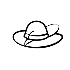 Summer Hat Handdrawn Icon
