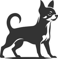 Animal drawing silhouette of a cute chihuahua vector