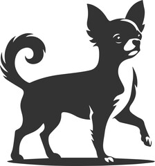 Animal drawing silhouette of a cute chihuahua vector