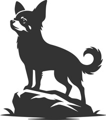 Animal drawing silhouette of a cute chihuahua vector
