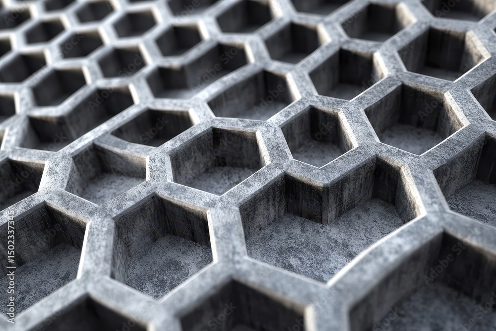 Poster abstract honeycomb pattern with textured surface creating depth and dimension in design, abstract ho