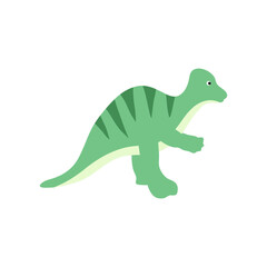 Cute cartoon dinosaurs in flat style
