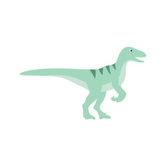 Cute cartoon dinosaurs in flat style