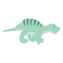 Cute cartoon dinosaurs in flat style