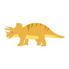 Cute cartoon dinosaurs in flat style