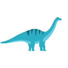 Cute cartoon dinosaurs in flat style