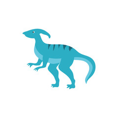 Cute cartoon dinosaurs in flat style