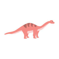 Cute cartoon dinosaurs in flat style