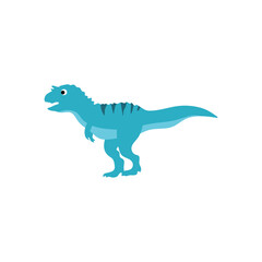Cute cartoon dinosaurs in flat style