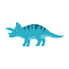 Cute cartoon dinosaurs in flat style