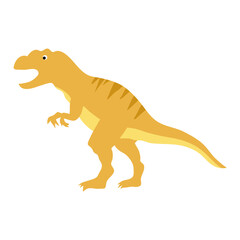 Cute cartoon dinosaurs in flat style