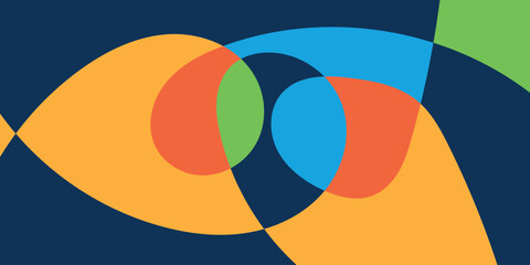 Obraz premium Flat abstract colorful modern fluid background illustration vector design.