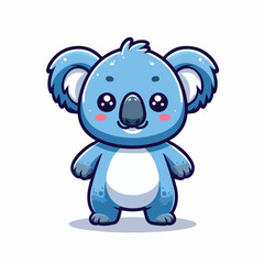 Vector cartoon blue koala