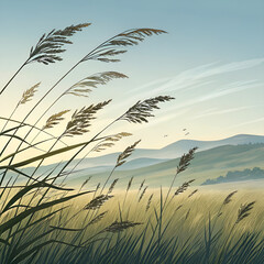 grass in the wind