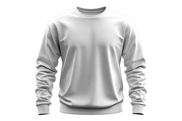 Blank white crew neck sweatshirt mockup template