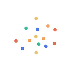 Colorful dots vector art
