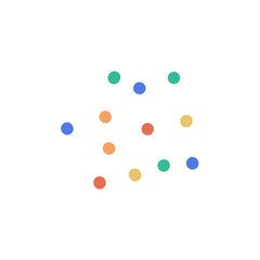 Colorful dots vector art