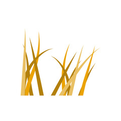 Autumn dry grass vector illustration 