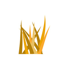 Autumn dry grass vector illustration 