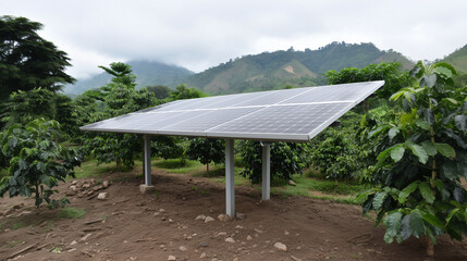 Obraz premium Renewable energy powering modern crop fields