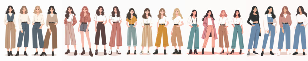 Fototapeta premium female model vector standing pose