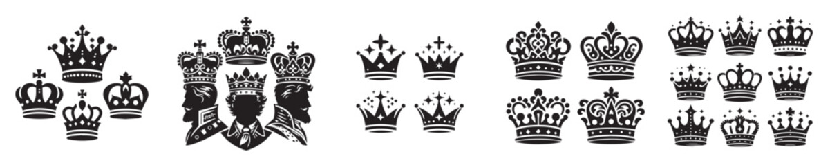 vector set of king crown silhouettes © Jefri Syahputra BKL
