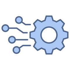 Digitalization Blue Icon