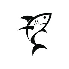 shark icon logo vector design concept simple