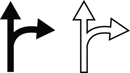 Black arrows icon set. Arrow vector collection isolated on transparent background. Cursor modern simple different arrows flat and line style for web or app design or interface. Direction symbols.