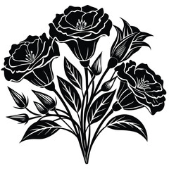 Adobe Illustratowatercolor botanical Lisianthus flowers texture template background.Elegant wedding invitation card background . Minimal hand painted Design for wedding or Valentine's Dayr Artwork