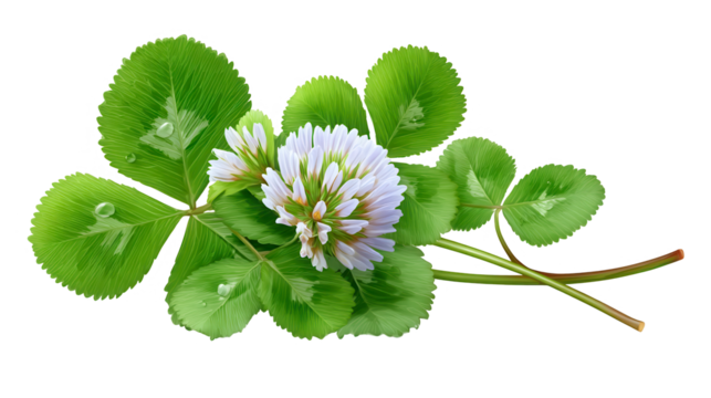 Clover Bloom with Dewdrops