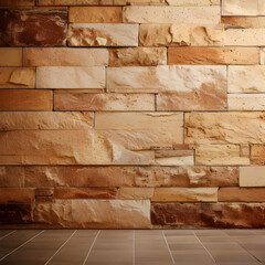 Warm Brown Stone Wall Texture Background