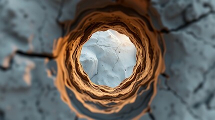 Fototapeta premium Close up of a wall hole.