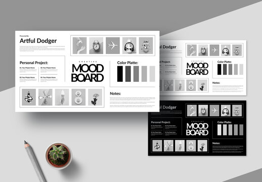 Mood Board Design Template Layout