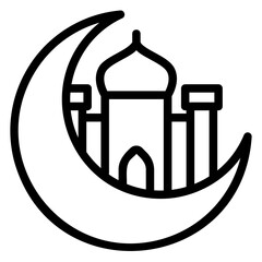 Fototapeta premium mosque Line Icon