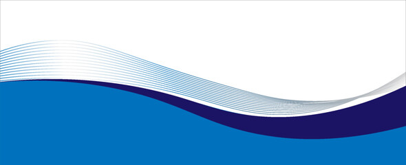 Abstract blue wave background, minimal wave design concept, vector illustration. for banner, banner.