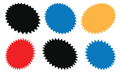 starburst badge sticker icon , sale or price tag sticker, retro stars icon