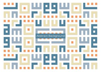 Abstract geometric maze background. Colorful interlocking shapes design. Vibrant retro style background. with color pastel, unique and interesting.