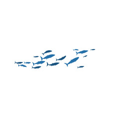 Schools of fish vector illustration 