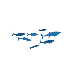 Schools of fish vector illustration 
