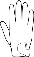 Squash gloves outline vector