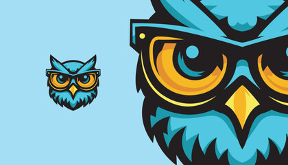 Fototapeta premium Wise Owl Mascot Logo – Sharp Vector Design