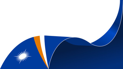 waving flag of marshall islands background with copy space for text. marshall islands national day