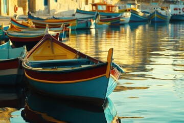 Explore the vibrant fishing village of Marsaxlokk with colorful boats and serene waters, Marsaxlokk, Malta beautiful fishing village architecture with colored boats at anchor in a bay